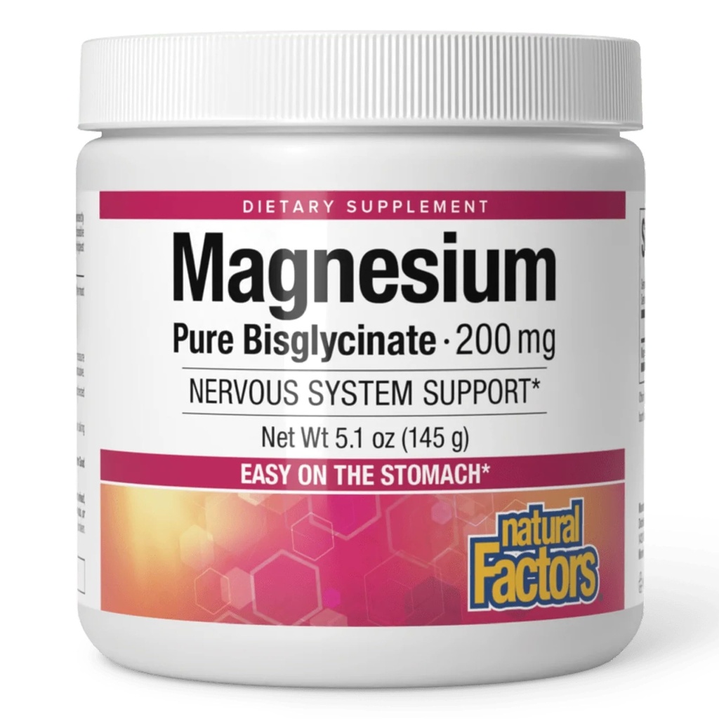 Looduslikud tegurid Magneesium Bisglütsinaat Pulber - Terve keha tervise tugilisa - Looduslik Magneesiumilisa toetab luu tugevust ja tervist - 5,1 oz (50 serveerimist)
