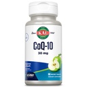 KAL CoQ10 30mg, antioksüdantne valem, CoEnzyme Q10 südame tervise ja rakuenergia toetamise täiendus, kiire lahustuv ActivMelts, taimetoitlane, looduslik roheline õunamaitse, 90 Serv, 90 mikrotabletti
