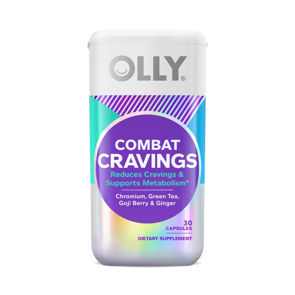 OLLY võitlus isu, ainevahetuse ja energia toetus täiendada, 1000 mcg kroomi, roheline tee, Goji Berry, ingver - 30 krahv