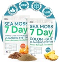 Atlantic Naturals Sea Moss 7-päevane täiskeha puhastamine Detox Bundle, Colon Cleanse Pulber Psyllium Husk Senna Pulber & Organic Sea Moss Pulber Neerud, maks, sapipõie, ananassi maitsejoogi segu