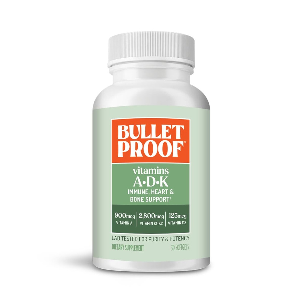 Kuulikindlad vitamiinid A-D-K Softgels, 30 Count, täiendus südamele, luu tervisele ja immuunsusele