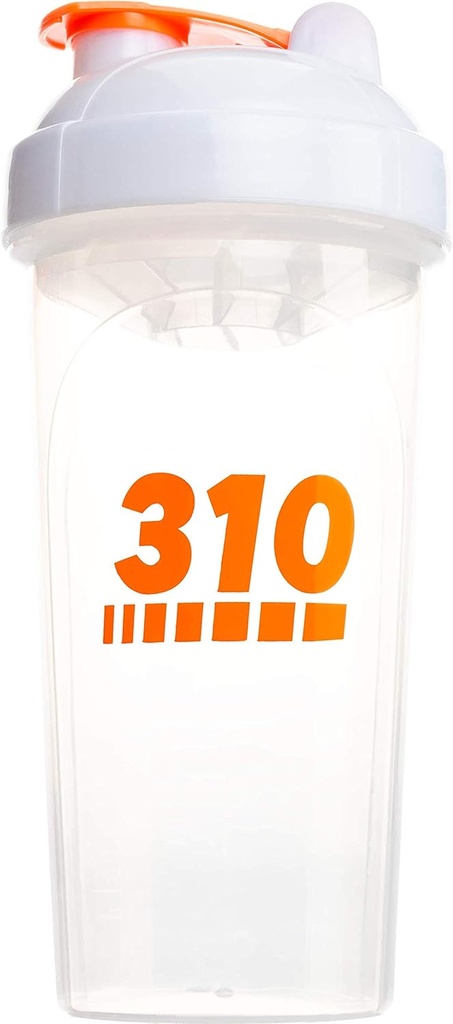310 Toitumine Proteiin Shaker Pudel Meal Asendus Blender Cup segamiseks Valgupulbrid, Lemonaadisegu ja Pre Workout (Selge w / White Lid)