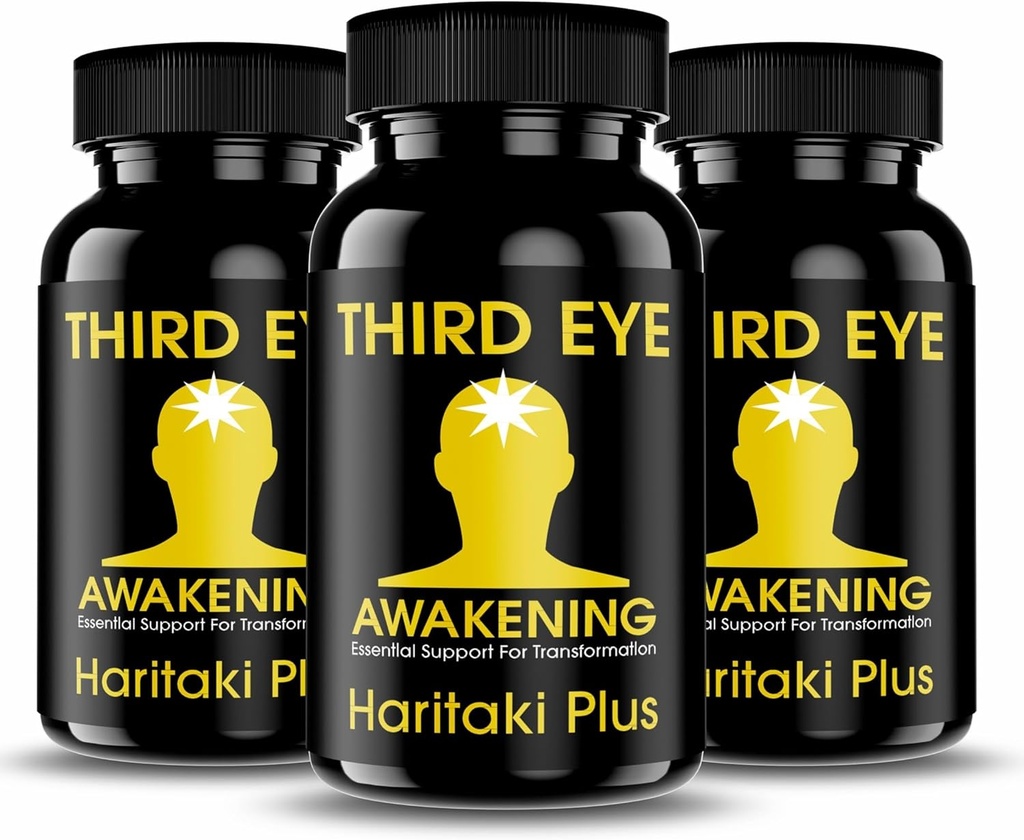 Third Eye Awakening - Organic Haritaki Capsules- Kailash Herbals-100 Capsules- 650 mg Each-Terminalia chebula- Vegan