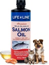 Life Line Wild Alaska lõheõli Omega-3 toidulisand koertele ja kassidele | DHA & EPA tervisliku naha, karva, aju ja südame jaoks - 26 oz