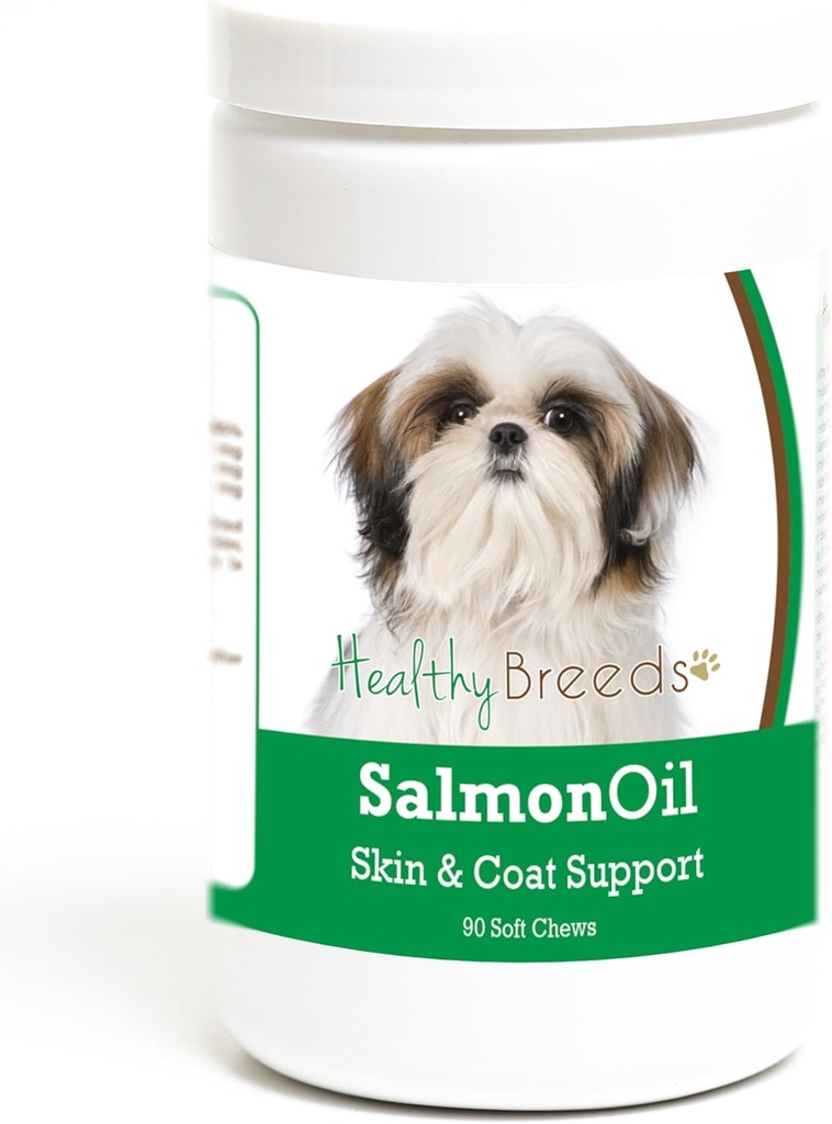 Tervislikud Tõud Shih Tzu Lõheõli Pehme närimine 90 Count