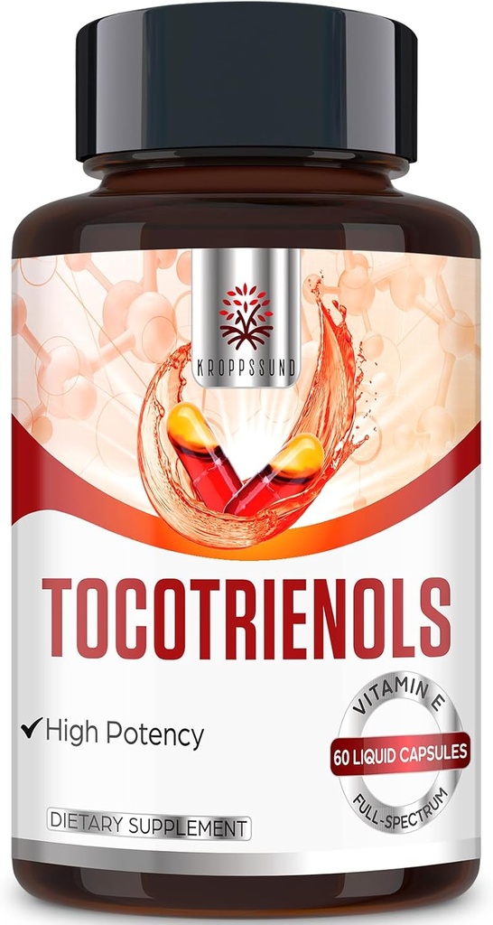 Kroppssundi tokotrienooli lisand Täisspekter, tokotrienool Vitamiin E-tokotrienoolid 800mg - 60 vedelat täidetud kapslit