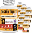 NuBest Doctor Taller Kids multivitamiinidega, multimineraalsed, kaltsiumi närimistabletid, kaltsiumilisand lastele vanuses 2 kuni 9 - viinamarjamaitse - aitab lastel terved - 12 pakendit