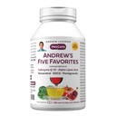ANDREW LESSMAN Andrew viis lemmikut 120 kapslit - annab 200 mg iga koensüümi Q-10, resveratrooli, EGCG, granaatõuna ja alfa-lipohappe, võimsa antioksüdandi toetuse, ei lisaaineid
