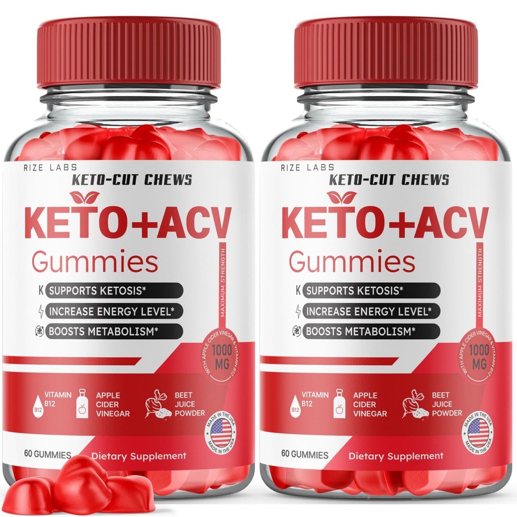 (2 Pack) Keto-Cut Chews ACV Gummies - Keto-Cut Chews Premium Keto ACV Advanced Kaalulangus, Keto + ACV Gummy, Keto Cut Chews Maksimaalne tugevus täiendus, KetoCut Chews Reviews (120 Gummies)