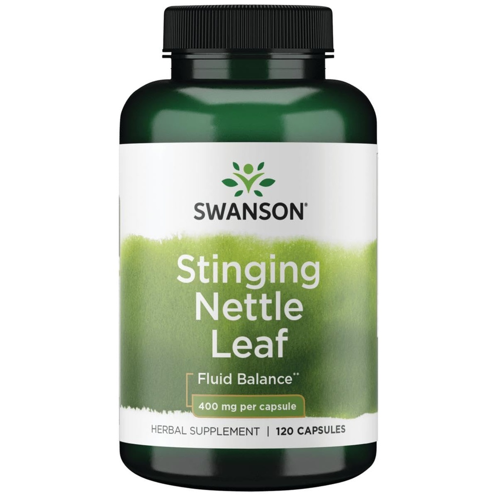 Swanson Stinging Nettle Leaf (Urtica Dioica) - Taimne lisand, mis soodustab kuseteede ja hingamisteede tervise toetamist - võib toetada tervislikku vedeliku tasakaalu - (120 kapslit)