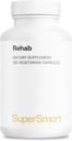 Supersmart - Rehab (Advanced Formula) - Kudzu, Silymarin, Ingveri Juur, Benfotiamiin - All-in-1 täiendus | Mitte-GMO & Gluteenivaba - 120 taimetoitlase kapslit