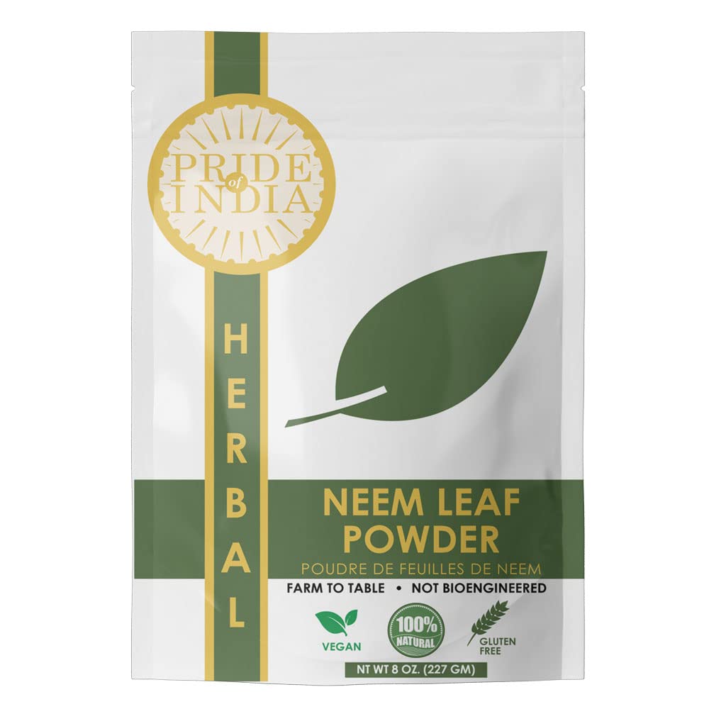 India uhkus | Natural Neem/Margosa Herb Powder 8 oz (227 gm) | Toitainerikas Superfood | Lisage see smuutidesse, mahladesse ja kastmetesse | Mõru, muldne ja kootav maitse | 100% looduslik vegan, gluteenivaba