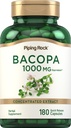 Piping Rock Bacopa Monnieri Supplement 1000mg | 180 kapslit | Herbal Extract |Non-GMO & Gluteenivaba