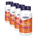 NOW Supplements, Metüül B-12 (metüülkobalamiin) 10 000 mcg, närvisüsteemi tervis *, 60 lozenges (Pack of 4)