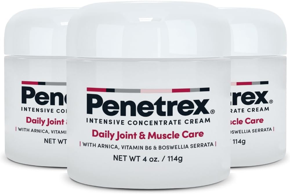 Penetrexi liigese- ja lihasteraapia - rahustav mugavus seljale, kaelale, kätele, jalgadele - Premium kogu keha Rub koos Arnica, vitamiin B6 MSM & Boswellia - 4oz Cream (3 Pack)