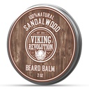 Viikingite revolutsioon Sandalwood Beard Balm - Habemevõi argaaniaõliga, Habe Softener meestele Jojoba õliga - Habeme niisutaja meestele mesilasvahaga - Habevaha meestele (2oz, 1 Pack)