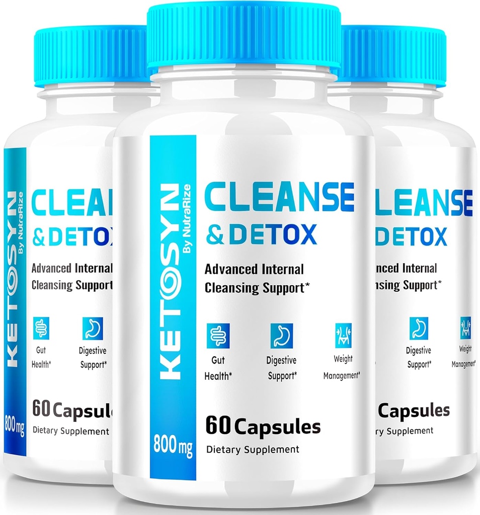 (3 Pack) Ketosyn Cleanse & Detox kapslid, Ketosyn pillid Advanced kaalulangus, maksimaalne tugevus Keto Blend Support Supplement, Keto Syn Internal Cleansing Pastillas Reviews (180 kapslit)