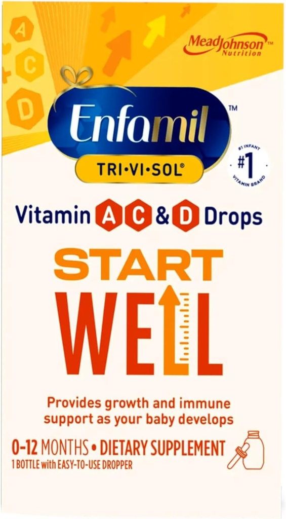 Enfamil Tri-Vi-Sol vitamiinid A, D & C Täiendavad tilgad imikutele, 50 ml
