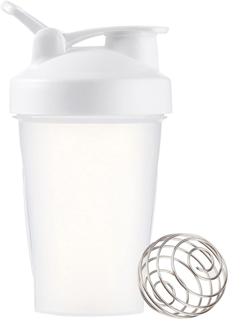 Shaker Bottle 12oz Protein Shaker Plastist pudel enne ja pärast treeningut Twist ja Lock Protein Box Storage, Portable Fitness Pudel Fitness Entusiastid sportlased (valge, 12 oz)