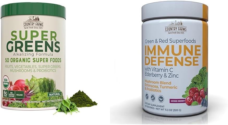 RIIK FARMS Super Greens Powder 50 orgaanilist supertoitu jook Segu immuunsüsteemi kaitse supertoidud Jook Segu C-vitamiin Elderberry
