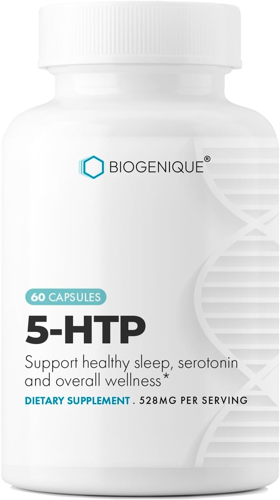 5-HTP (5-hüdroksütrüptofaan) 200 mg, meeleolu tõstja ja neurotransmitteri tugi * 60 kapslit 5 hj Griffonia Simplicifolia - valmistatud USAs
