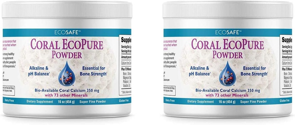 Ecopure Coral Kaltsium Pulber Trace Minerals - 16 Ounces