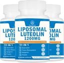 1200MG Liposomal Luteolin Supplement - Maksimaalne imendumine, Antioksüdant Boost aju 180 kapslit