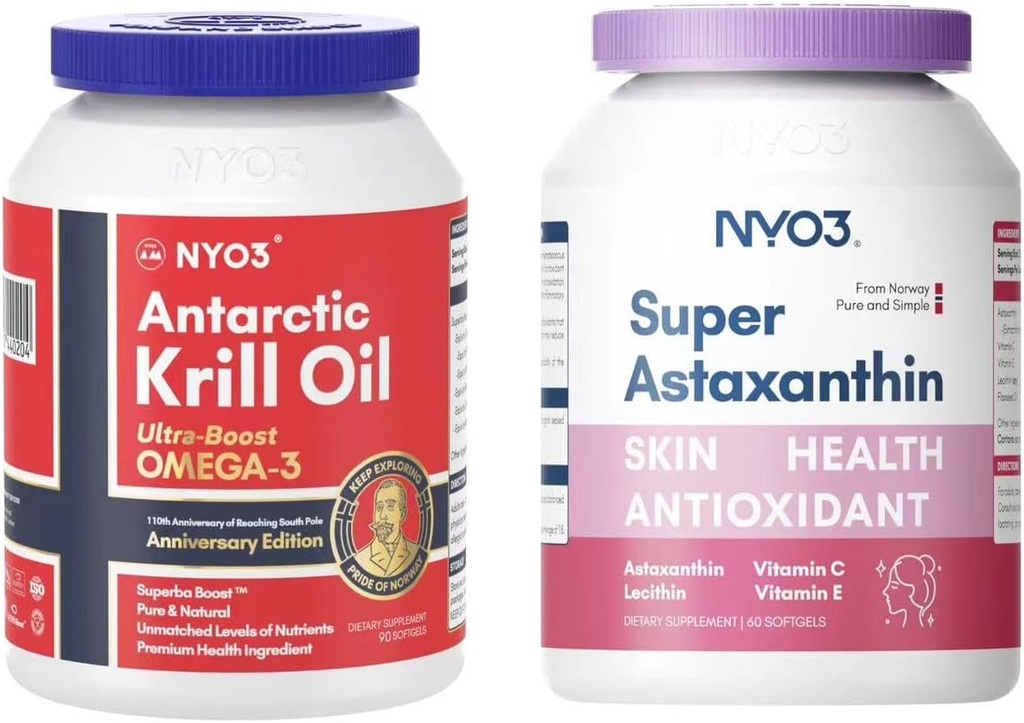 Krill õli Omega 3 1000mg pehmegeelid ja astaksantiini 12mg antioksüdant suppelments