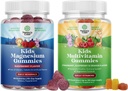 Bundle of Kids Magnesium Gummies - Supplement for Nerve Health, Muscles & Healthy Heart Support, and Plant Based Kids Multivitamin Gummies - Multivitamin for Immunity Support with Vitamins A C D3 E B