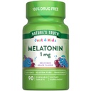 Nature's Truth Kids Melatoniini närimistabletid | 1mg | Viinamarjamaitse | Taimetoitlane, mitte-GMO ja gluteenivaba toidulisand