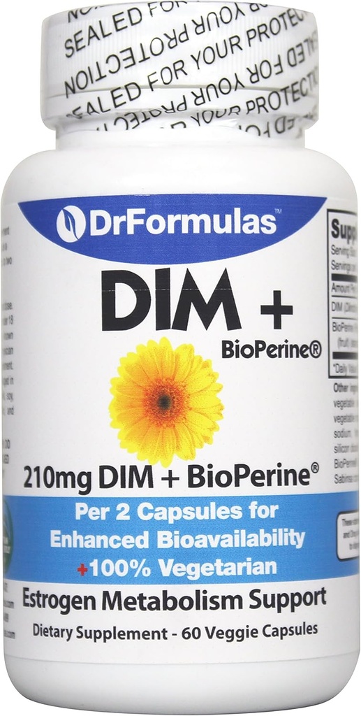 DrFormulas DIM täiendus naistele ja meestele | Complex Detox Plus BioPerine Diindolüülmetaan