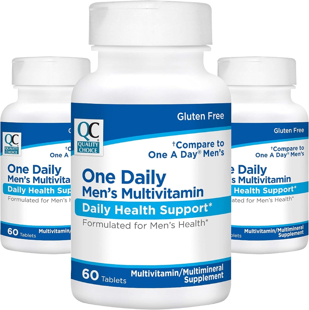 Kvaliteedivalik Mehed üks igapäevane multivitamiin vitamiinidega A C D E B (1, 2, ja 6) ja mineraalsed toidulisandid 60 loend pudelites (3 pakendit)