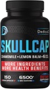 9in1 Skullcap maitsetaime täiendus 5 kuud tervislikuks uneks, meeleoluks ja immuunsuseks - 6500mg kontsentratsiooniga kummel, sidrunipalsam, kirglik lill, ashwagandha & rohkem, mitte-GMO, gluteenivaba, 150 vegankapslit