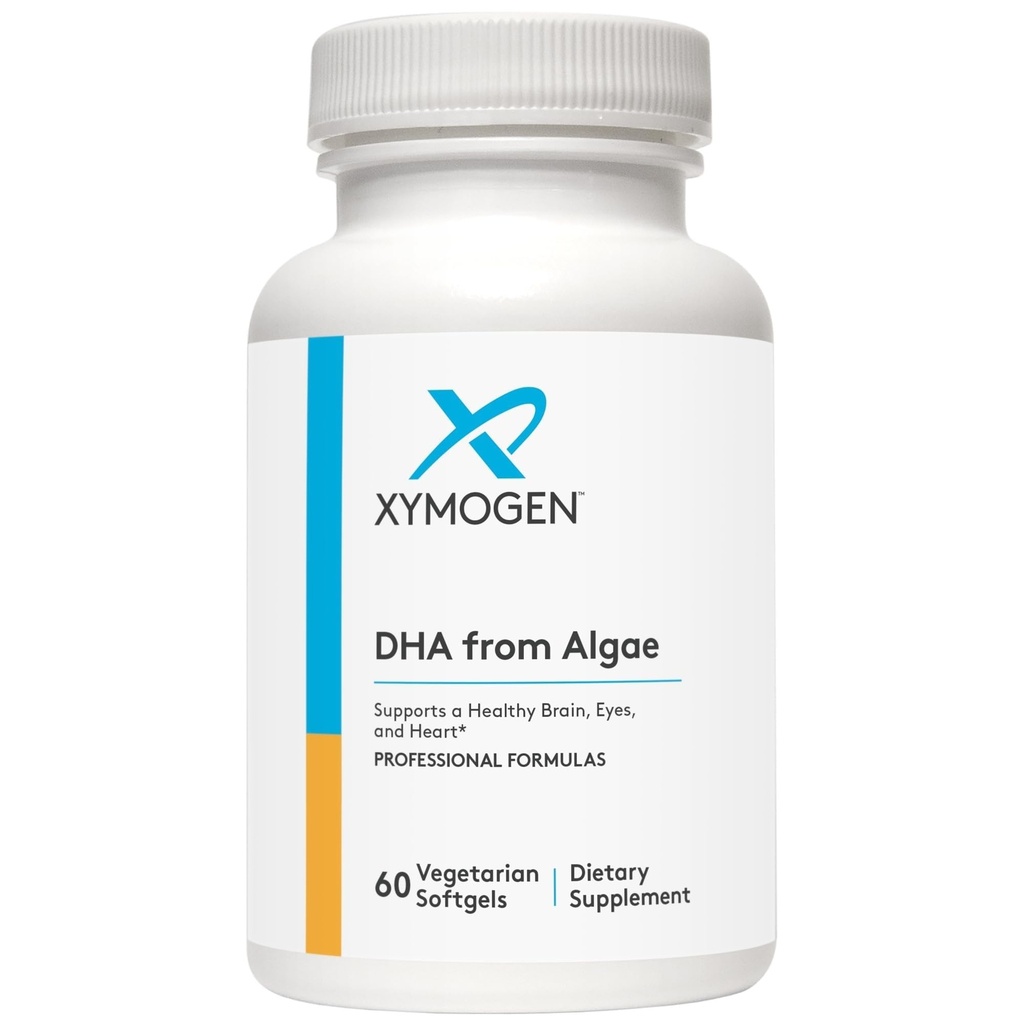 XYMOGEN DHA vetikatest - DHA Omega-3 täiendus - toetab aju, silma, südant + immuunsüsteemi tervist (60 softgels)