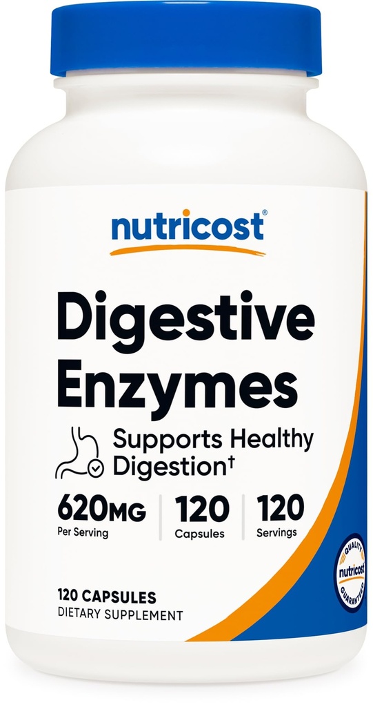 Nutrikost seedetrakti ensüümid 620 mg, 120 kapslit - täielik seedeensüümi lisand