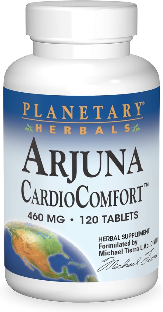 Planeeditaimed Arjuna CardioComfort *, südame-veresoonkonna ja vereringesüsteemide toetamine *, 460 mg - 120 tabletti