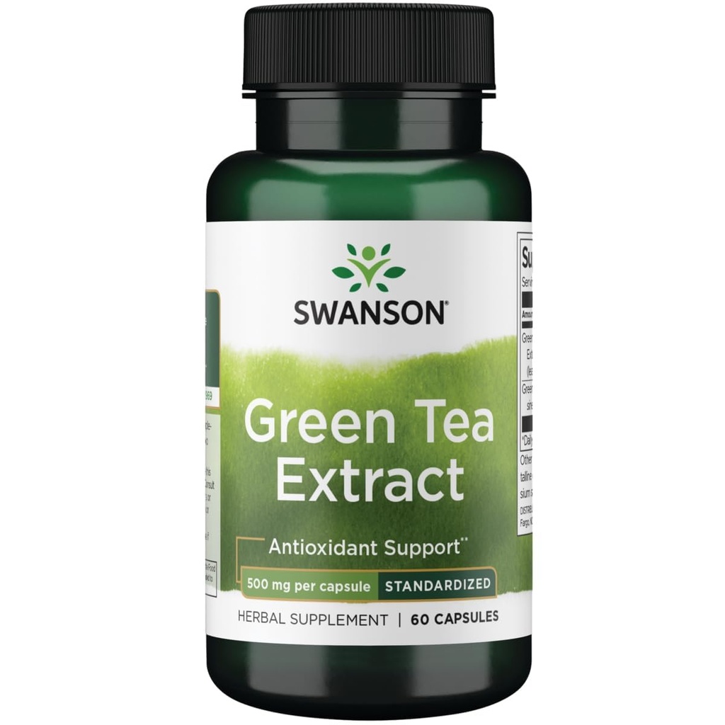 Swanson Green Tea Extract 500 milligrammi 60 kapslit