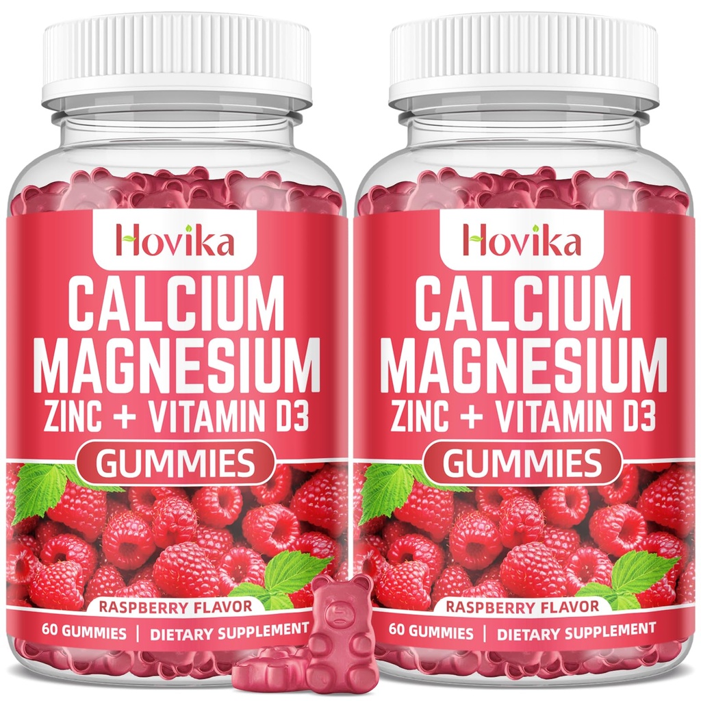 Kaltsiummagneesium Tsinkkummid kaaliumi C-vitamiini, B6, D3, K2 - kaltsium naistele ja meestele - Kaltsium Magneesium Tsink Multi-vitamiini täiendus luudele, lihastele, hammastele, rahulikule, meeleolule - 2 Pack - 60 Ct