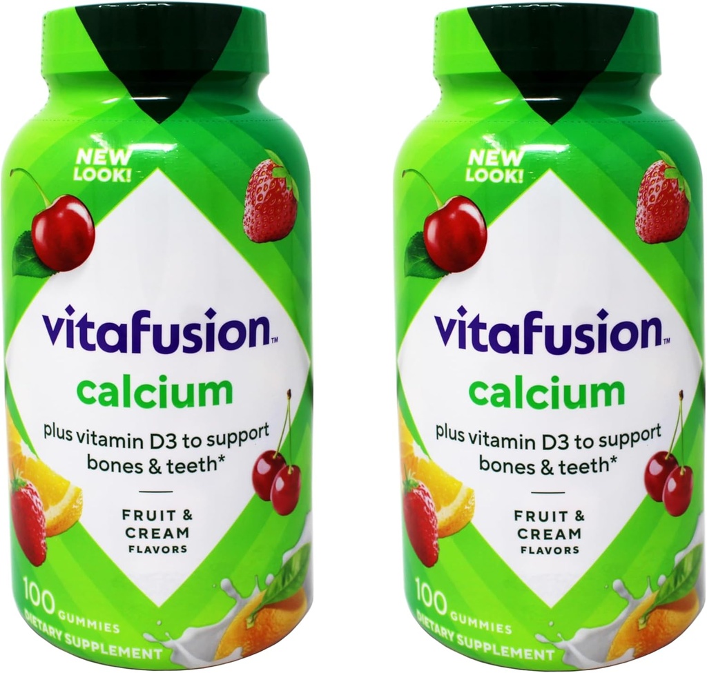 VitaFusion Kaltsium D3-vitamiiniga - 2100 loend pudelit - 200 Gummies Kokku