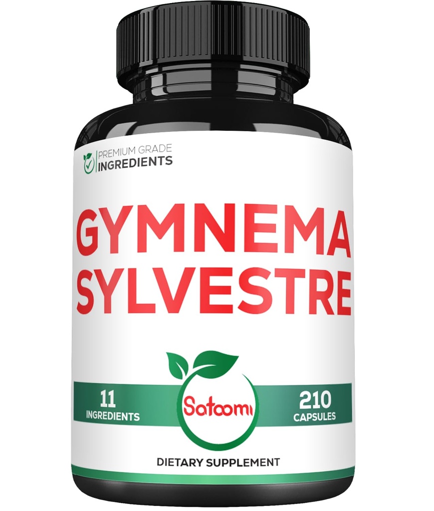 1000mg Gymnema Sylvestre Supplements - 210 Kapslid - Gymnema Extract 20: 1 Berberine HCl, Quercetin & More - Toetus Immuunsüsteemile, Seedetrakti Tervisele Ja Keha Juhtimisele