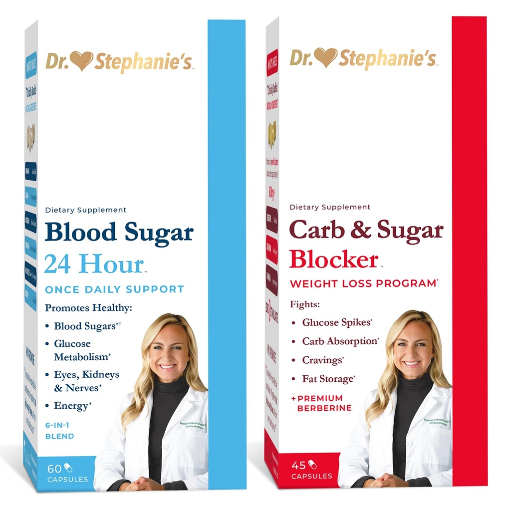 Dr Stephanie's Bundle Pack - 24-tunnine tugi + Carb & Sugar Blocker - igapäevane täiendus