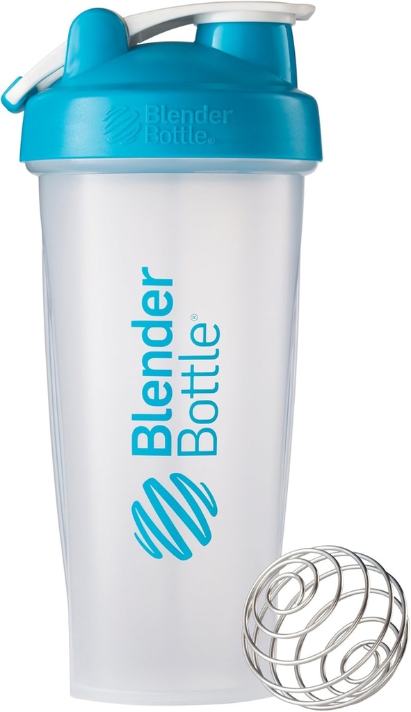 BlenderBottle Classic Loop Top Shaker Bottle, 28-Ounce, Clear/qua