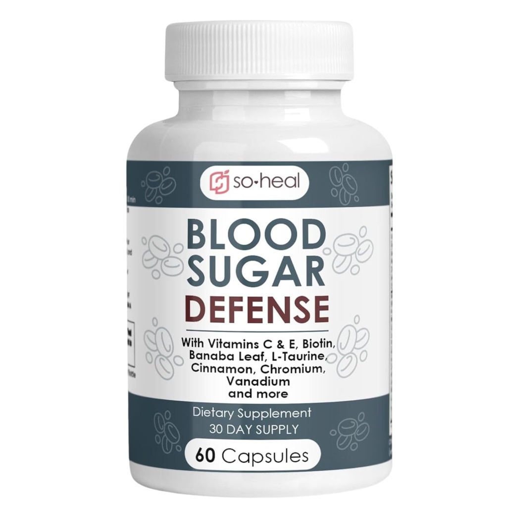 Sugar Shield Defense Supplement - kaneel, kroom, vanaadium, kolmekordne südamekaitse, ainevahetus, energia - 60 kapslit, valmistatud USA-s