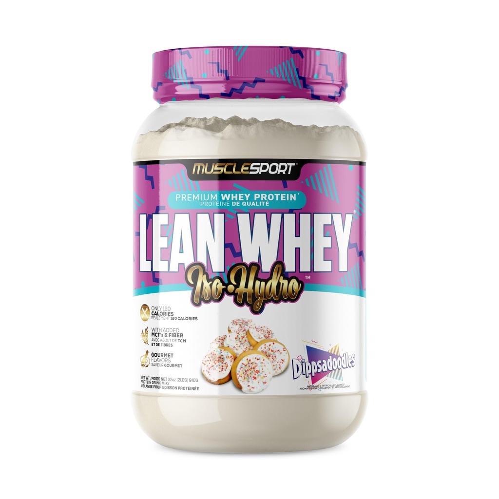 Musclesport Lean Whey RevolutionTM valgupulber - vadakuvalgu isolaat - madala kalorsusega, madala kalorsusega, madala rasvasisaldusega, uskumatud maitsed - 25 g valku Scoopi kohta (2lb, Dippsadoodles)