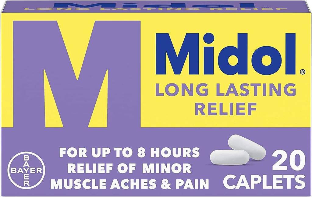 Midol Long Lasting Relief - 20 kapslit, pakend 6