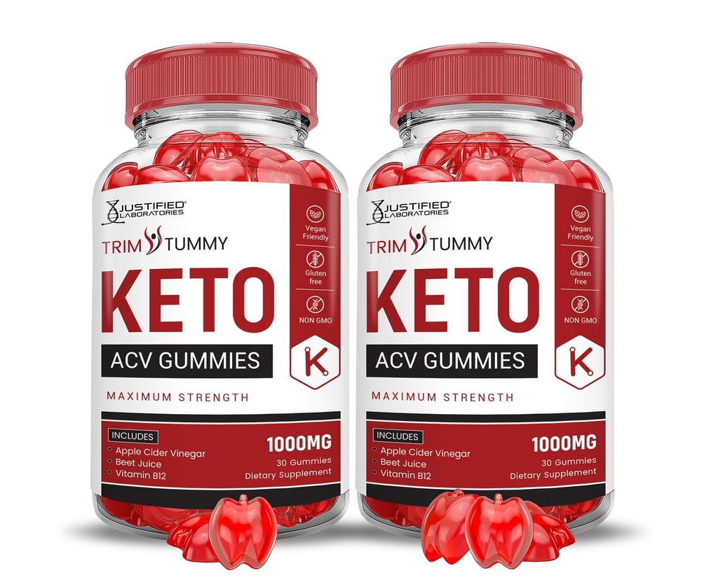 Põhjendatud Laboratories (2 Pack Trim Tummy Keto ACV Apple Siider Äädikas Formuleeritud Granaatõunapeedi Mahl Pulber B12 Vegan Non GMO 120 Gummies