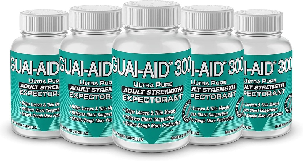 500 GUAI- AID® Over-The-Counter Guaifenesin 300mg Veg. kapslid