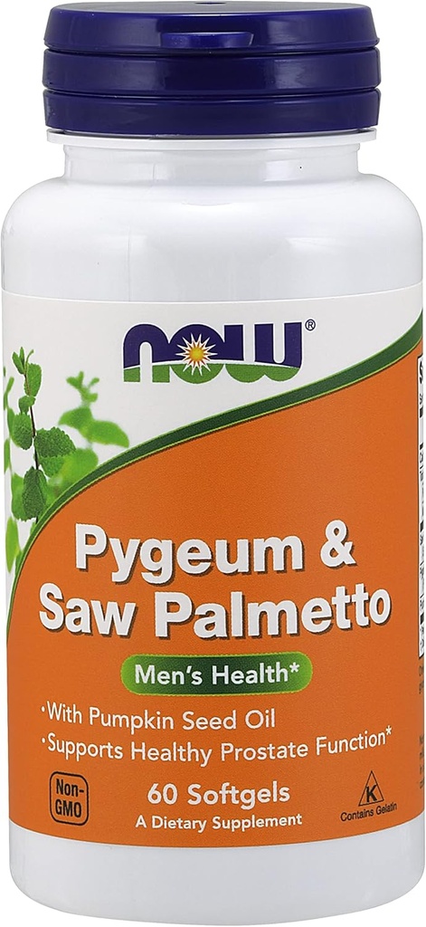 Pygeum & Saw Palmetto Extract, 25 mg/80 mg, 60 Sgels by Now Foods (pakk 2)